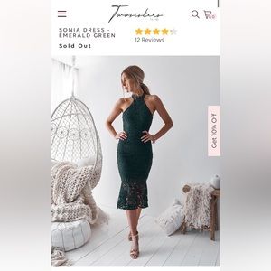 SONIA DRESS - EMERALD GREEN